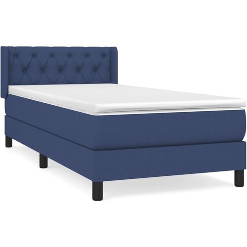 Maison Chic Box spring postelja - Vzmetna postelja z vzmetnico modra 80x200 cm blago SL767, (21889944) Slike