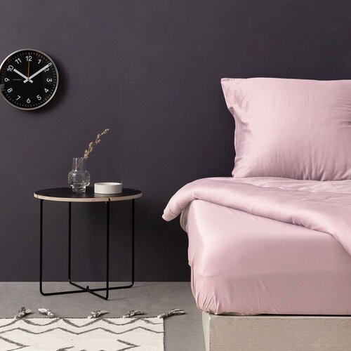  de light pink light pink satin double small fitted sheet (de) Cene