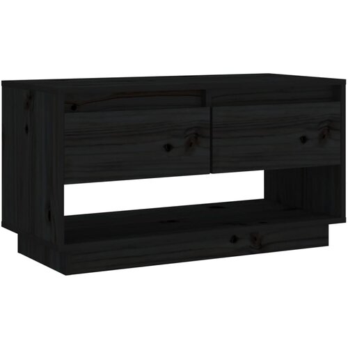 Maison Chic TV omarica - TV enota - Televizijska omarica črna 74x34x40 cm trdna borovina, (21700980) Cene