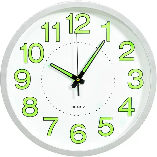 vidaXL 325167 Luminous Wall Clock White 30 cm