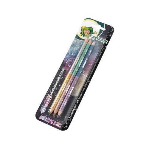  Drvene bojice Jolly kinderfest crazy metallic dvostrane 3 kom u blisteru Slike