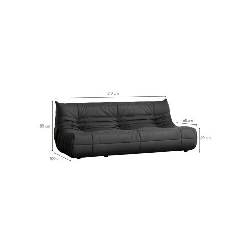 Atelier Del Sofa sofa sa 3 sedi&amp;scaron;ta bocek dark grey Slike