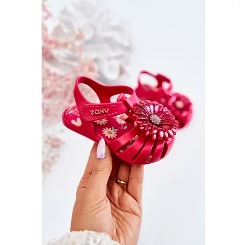 Kesi Children's Sandals With Velcro Fragrant ZAXY JJ385030 Dark pink