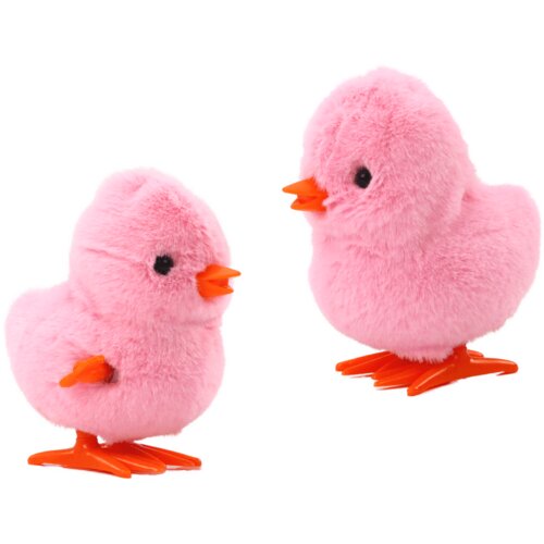 Lean_Toys Jumping Chicken Wind-Up Plišasta igračka Dekoracija roza Cene