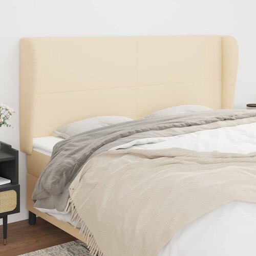  Uzglavlje s u&scaron;ima krem 203x23x118/128 cm od tkanine Cijene
