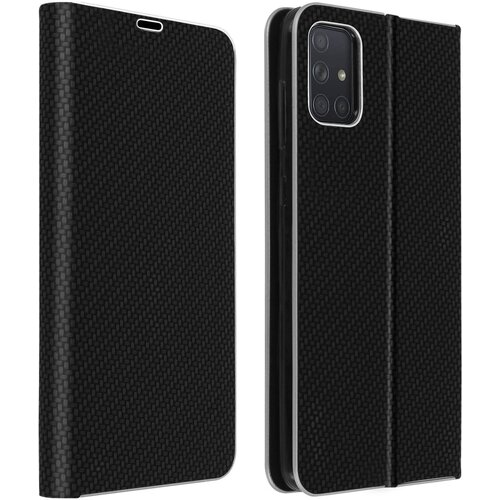 AVIZAR Ovitek za Samsung Galaxy A71 z držalom za kartico in funkcijo stojala, Carbon Effect - crn, (20626690) Cene