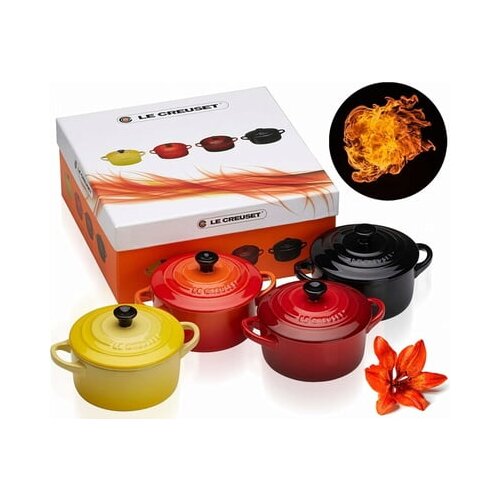 Le Creuset Stoneware Set of 4 petite Casseroles 10x5cm red Cijene