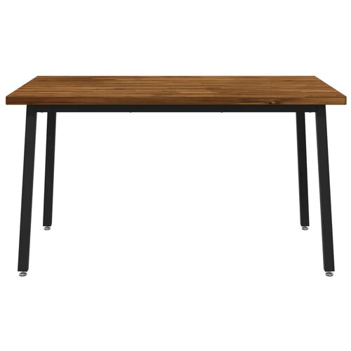 140 x 80 x 75 cm Čvrsto drvo akacije Prirodna i crna Pravokutni - Prirodna i crna 140 x 80 x 75 cm Četvrtasto Slike