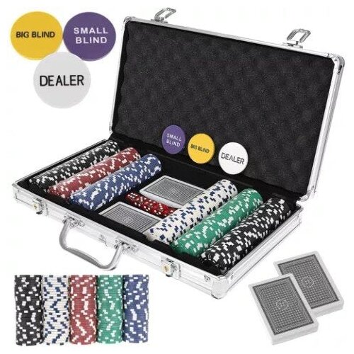 Malatec Poker set s 300 žetoni in kockami v aluminijastem kovčku, (5000289736) Cene
