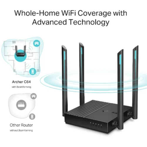 Tp-link ARCHER C64/AC1200Wireless MU-MIMO WiFi Router