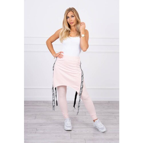 Kesi Pants/suit with selfie lettering powder pink Cene