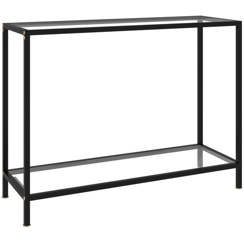 Maison Chic konzolna miza - miza ob steni prozorna 100x35x75 cm kaljeno steklo, (21786383) Slike