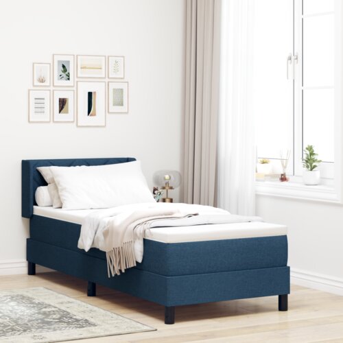 Box Spring krevet s madracem Plavi 80x200 cm Tkanina Cijene