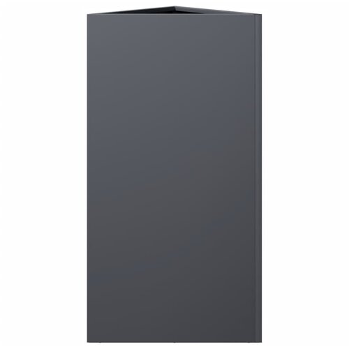  Vrtne sadilice 2 kom antracit trokutaste 40x34,5x75 cm čelične Slike