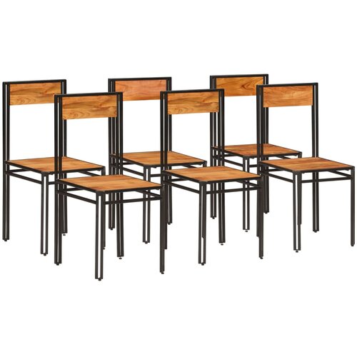 vidaXL Jedilni stoli 6 kosov trden akacijev les in finiš iz palisandra, (20944883) Cene