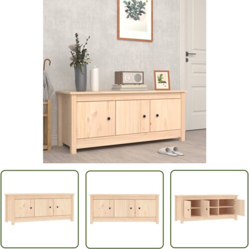 The Living Store Omarica za čevlje 110x38x45,5 cm trdna borovina - Omarica Za Čevlje, (21744564) Slike
