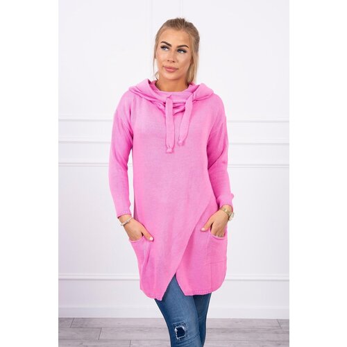 Kesi Sweater with envelope bottom light pink Slike