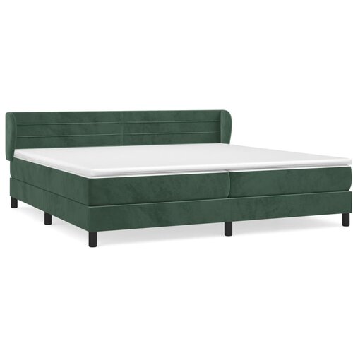 Maison Chic Box spring postelja - Vzmetna postelja z vzmetnico temno zelena 200x200 cm žamet SL8725, (21902666) Cene