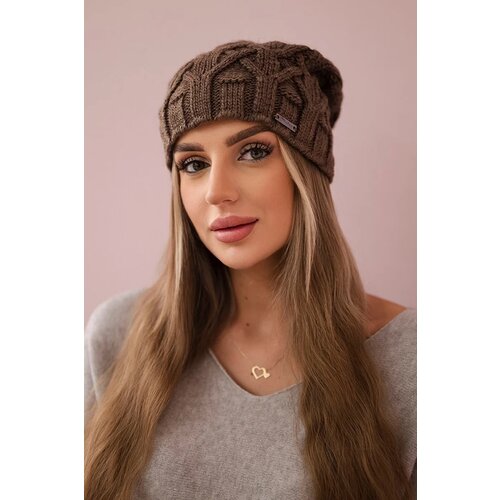 Kesi marka niezdefiniowana Cap with fleece Sonia K201 brown Cene