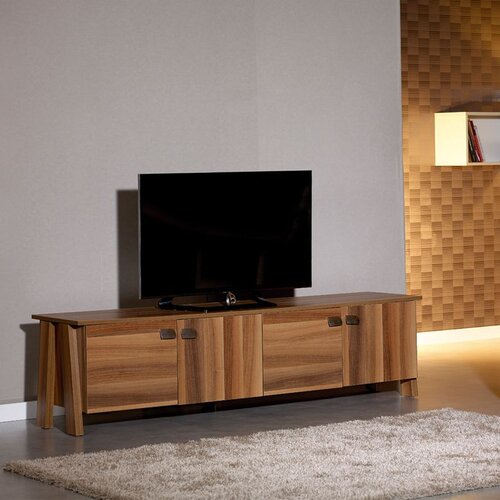 Hanah home Story 4 - Brown Brown TV Stand Cene