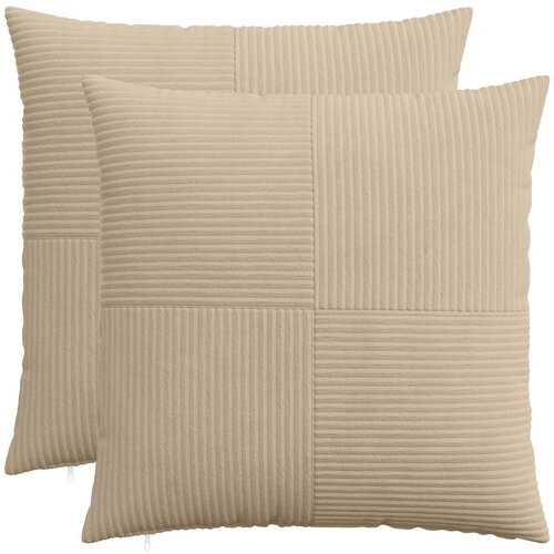  Presvlaka za jastuk 2 pcs ALMELO Sivosmeđa 55 x 55 cm Kord Cene