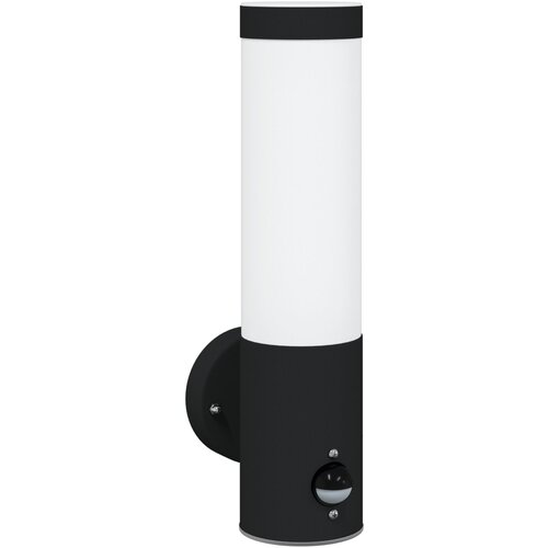 VidaXL Zunanja stenska svetilka s senzorjem Črna nerjaveče jeklo IP44, (22044583) Slike