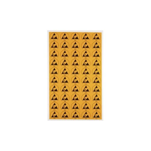 Wolfgang Warmbier Oznake upozorenja za ESD područja 50 kom. žute, crne boje (D x &amp;Scaron;) 30 mm x 25 mm 2850.3025 samoljepljiva Slike