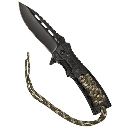 Mil-Tec Paracord folding knife with flintlock - Camo Slike