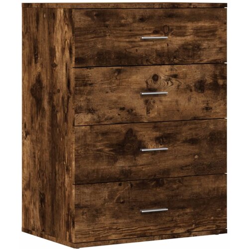 Komoda 2 kom boja dimljenog hrasta 60x39x80cm konstruirano drvo Slike