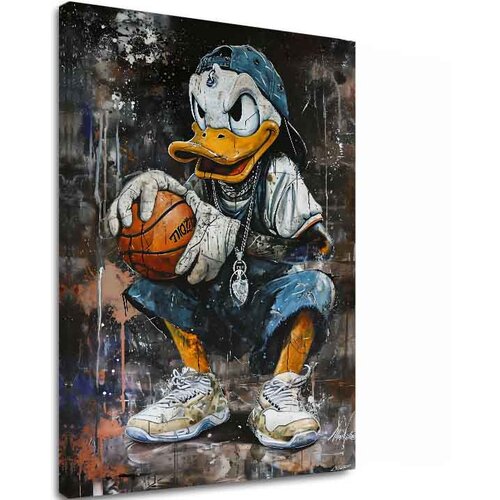  Slika LEBRON DUCK na platnu | Poslikana struktura Slike