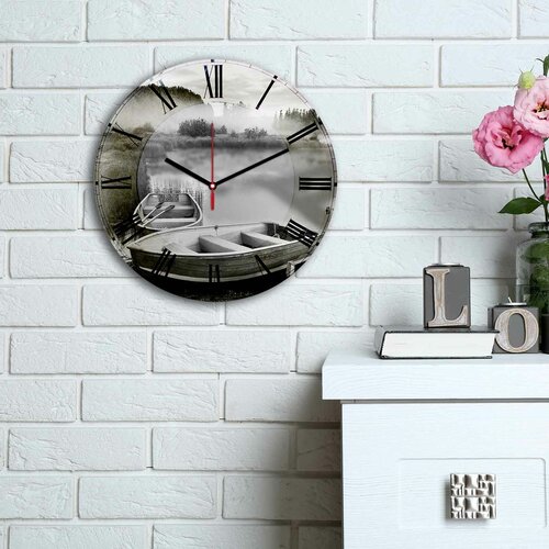 Wallity 3030MS-011 multicolor decorative mdf clock Slike