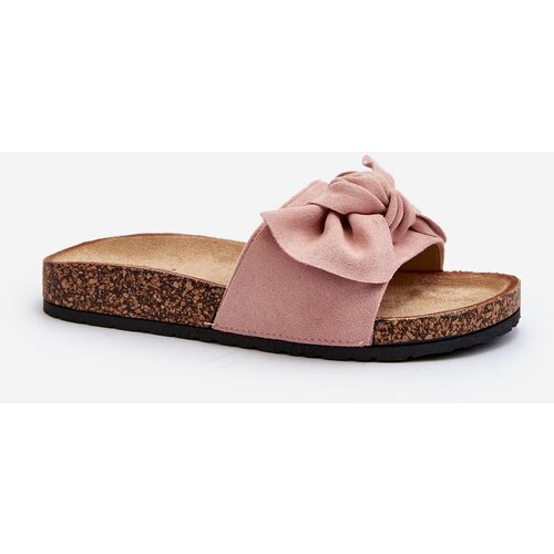 Kesi Women's slippers with bow, pink Ezephira Cene