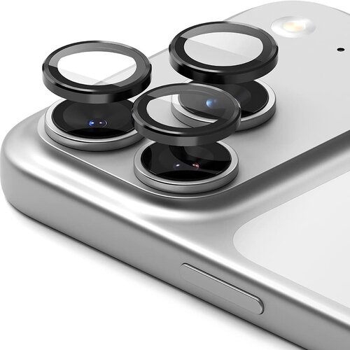 Ringke Staklo za okvir objektiva kamere za iPhone 17 Pro / iPhone 17 Pro Max - Crno Slike