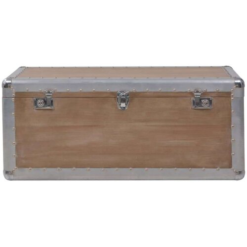  &amp;Scaron;katla za shranjevanje trden les jelke 91x52x40 cm rjava Slike
