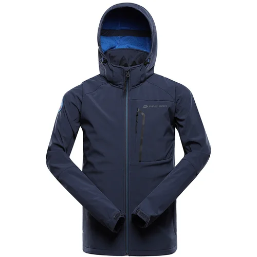 Alpine pro Men's softshell jacket HOOR mood indigo