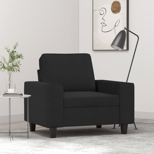 vidaXL Fotelj črn 60 cm blago Cene