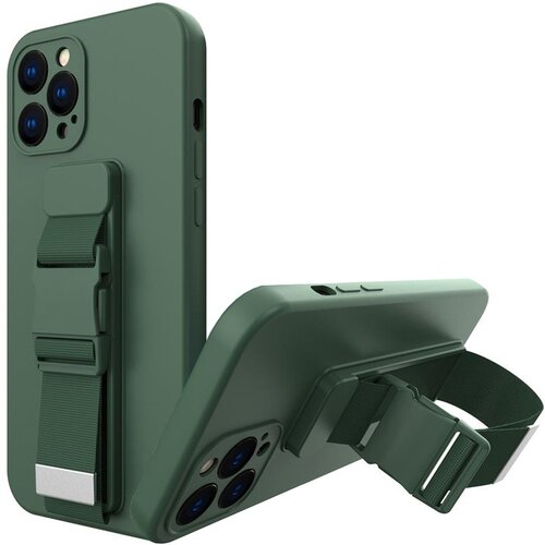 HURTEL ROPE CASE ETUI CASE OBUDOWA FUTERAŁ ZE SMYCZĄ DO IPHONE 12PRO CIEMNOZIELONY, (21910930) Cene