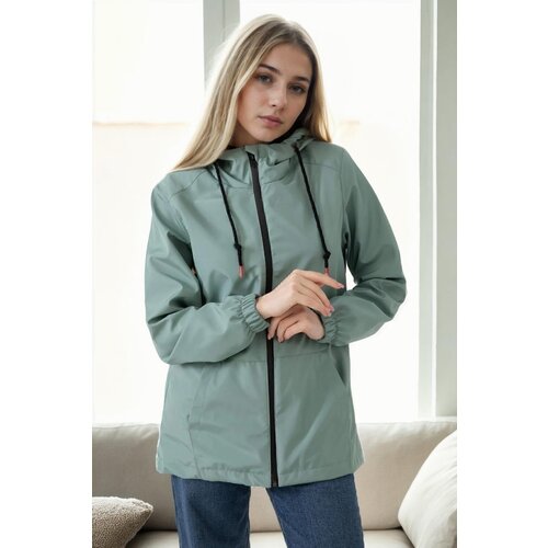 Dewberry 53121 Hooded Women Raincoat-MINT Slike