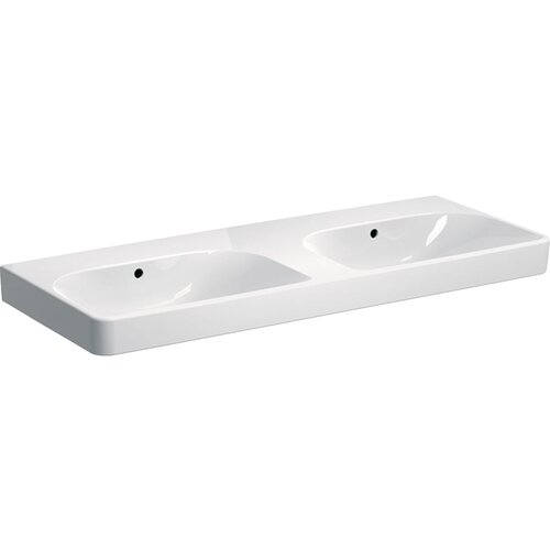 Geberit 500.224.01.1 Smyle Square 120 x 48 cm dvojni keramični umivalnik brez odprtine za armaturo Cene