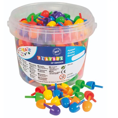 Playbox Set šarenih srednjih mozaik pločica, 125 komada, promjera 1,5 cm, u boji vina Cene