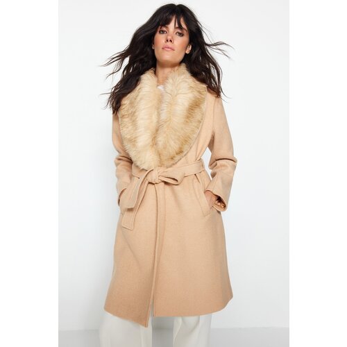 Trendyol Coat - Beige - Double-breasted Slike