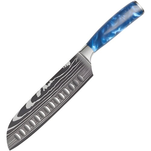 IZMAEL Kuhinjski nož BL-39288 - Santoku / Modra Cene