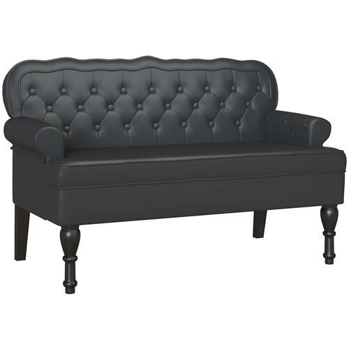  Chesterfield klupa Crna 119 5 x 64 5 x 75 cm Lažna koža Slike