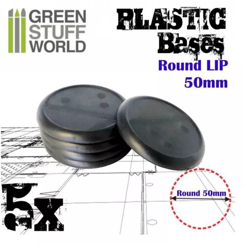 Green Stuff World plastic round base 50mm - PACKx5 Cene