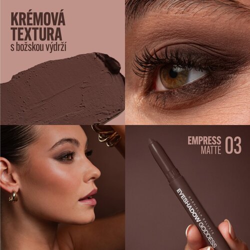 Gabriella Salvete Eyeshadow Goddess kremasto senčila za oči v svinčniku odtenek Matte 03 Empress 1.3 g Slike