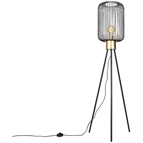 QAZQA Design talna svetilka črna z zlatom - Mayelle