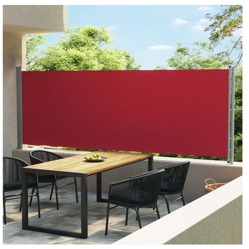 vidaXL Uvlačiva bočna tenda za terasu 600 x 160 cm crvena Cijene