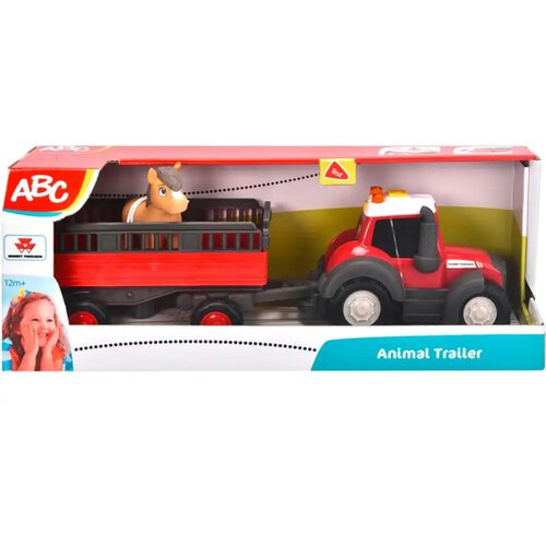 Simba Toys ABC Massey traktor za prijevoz životinja s konjem - Slike