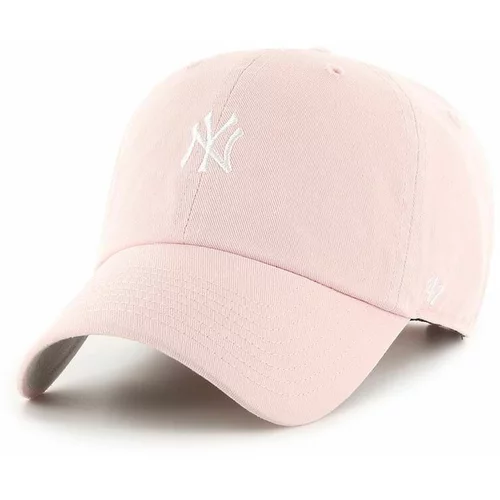47 Brand Kapa sa šiltom MLB New York Yankees boja: ružičasta, s aplikacijom, B-BSRNR17GWS-PK