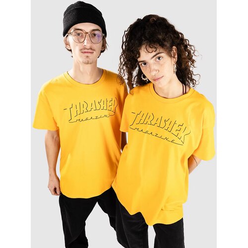 Thrasher Shadow Mag Logo T-shirt gold Slike